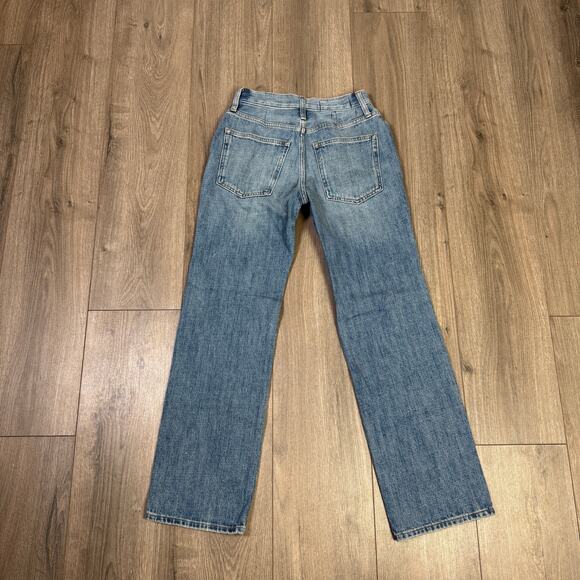J.Crew 1984 Petite Slouchy Distressed Jeans WMNS 23P Medium Blue Wash Mid-Rise - Picture 6 of 9